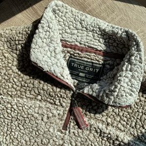 Original True Grit fuzzy quarter zip sweater
